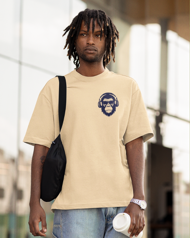 Men's Gorilla Take It Easy Graphic Oversized T-Shirt