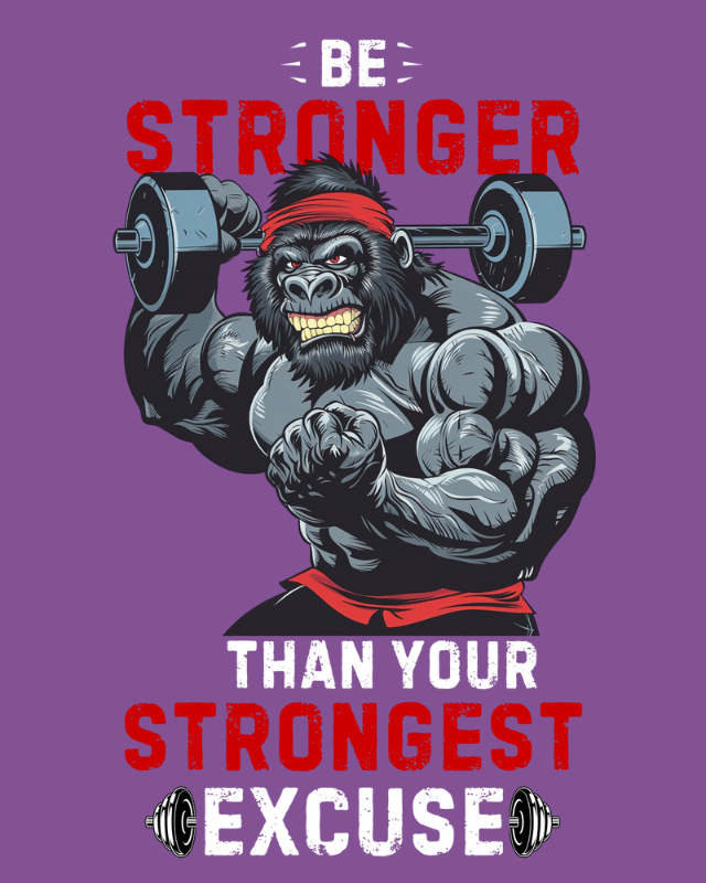 Men's Purple Be Stronger Graphic Oversized T-Shirt