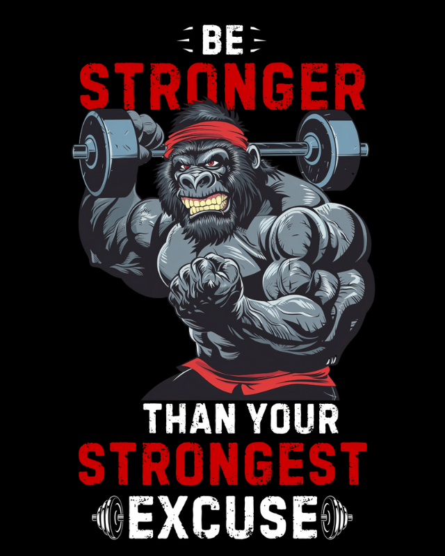 Men's Black Be Stronger Graphic Oversized T-Shirt