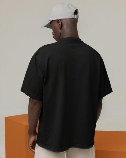 Men's Black Dreaming Graphic Oversized T-Shirt
