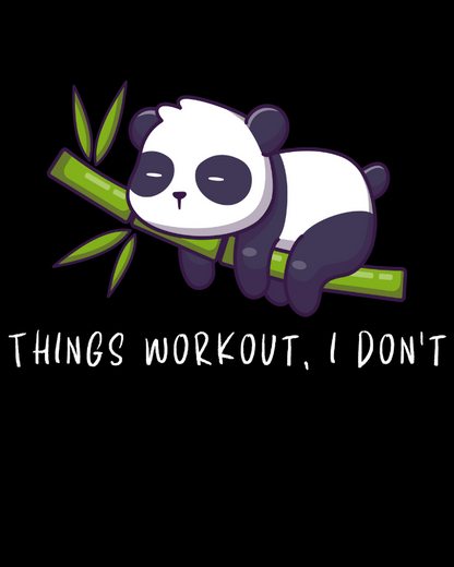 Men's Black Things Workout I Don't Graphic Oversized T-Shirt, REGULAR TSHIRT