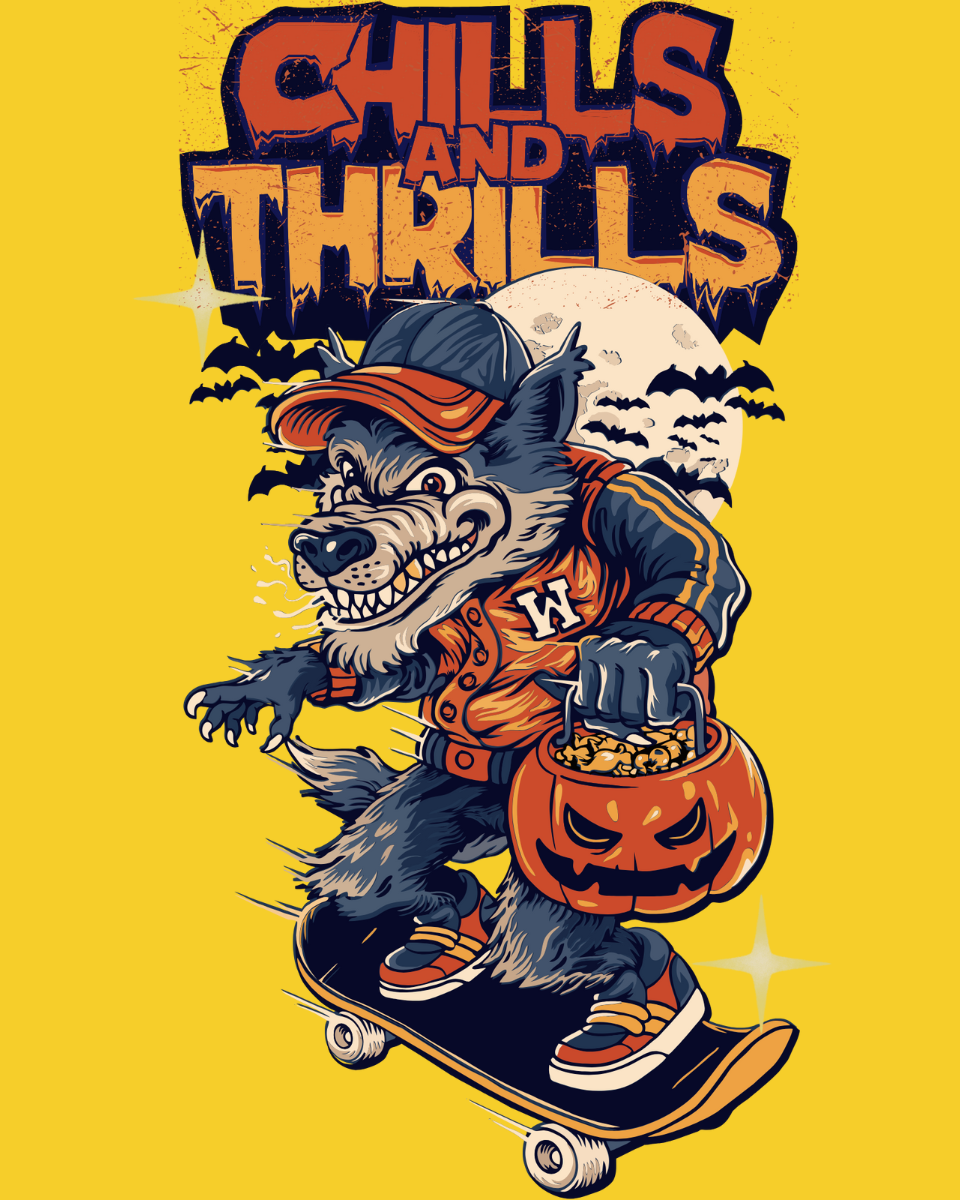 Men's Yellow Chills & Thrills Graphic Printed T-Shirt
