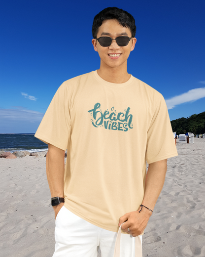 Men's Peach Beach Vibes Oversized T-Shirt
